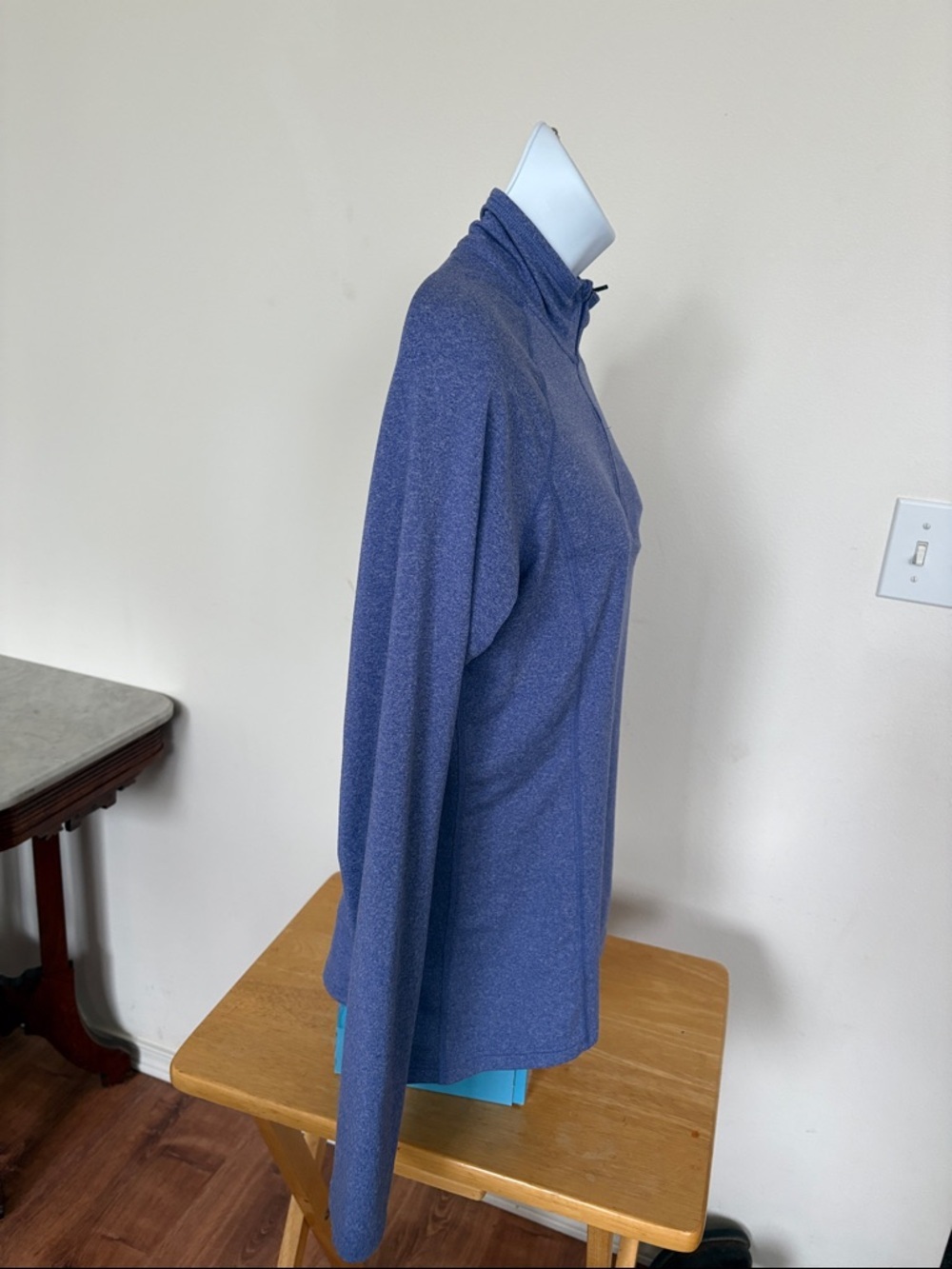 REI Co-op Heathered Blue Long-Sleeve Pullover Size Small - Picture 4 of 12